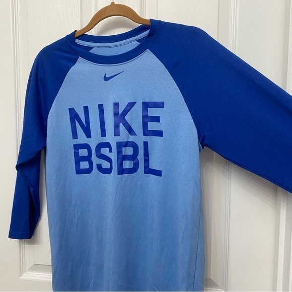 NIKE Mens Dri-FIT BSBL Legend 3/4 Raglan T-Shirt Small - Picture 4 of 11